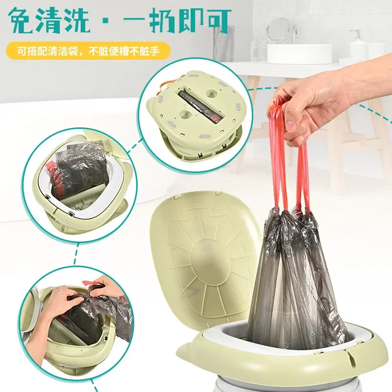Portable Potty for Toddler Travel Foldable Potty Training Toilet for Car Camping Indoor Outdoor Bathroom for Baby Children Kids