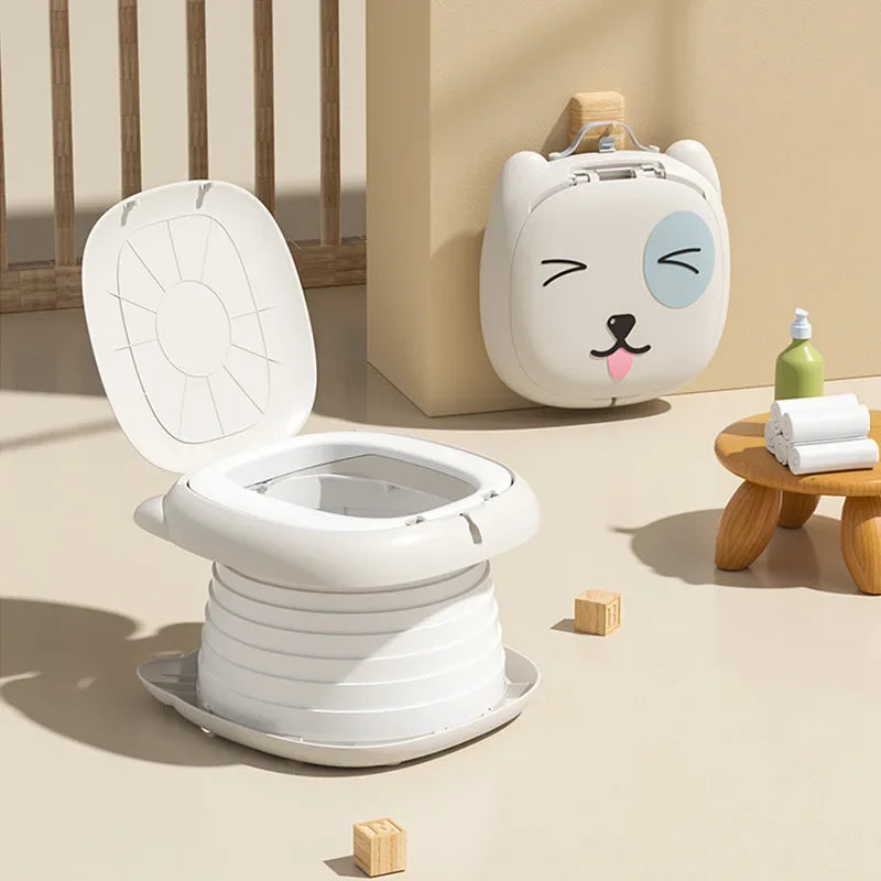 Portable Potty for Toddler Travel Foldable Potty Training Toilet for Car Camping Indoor Outdoor Bathroom for Baby Children Kids